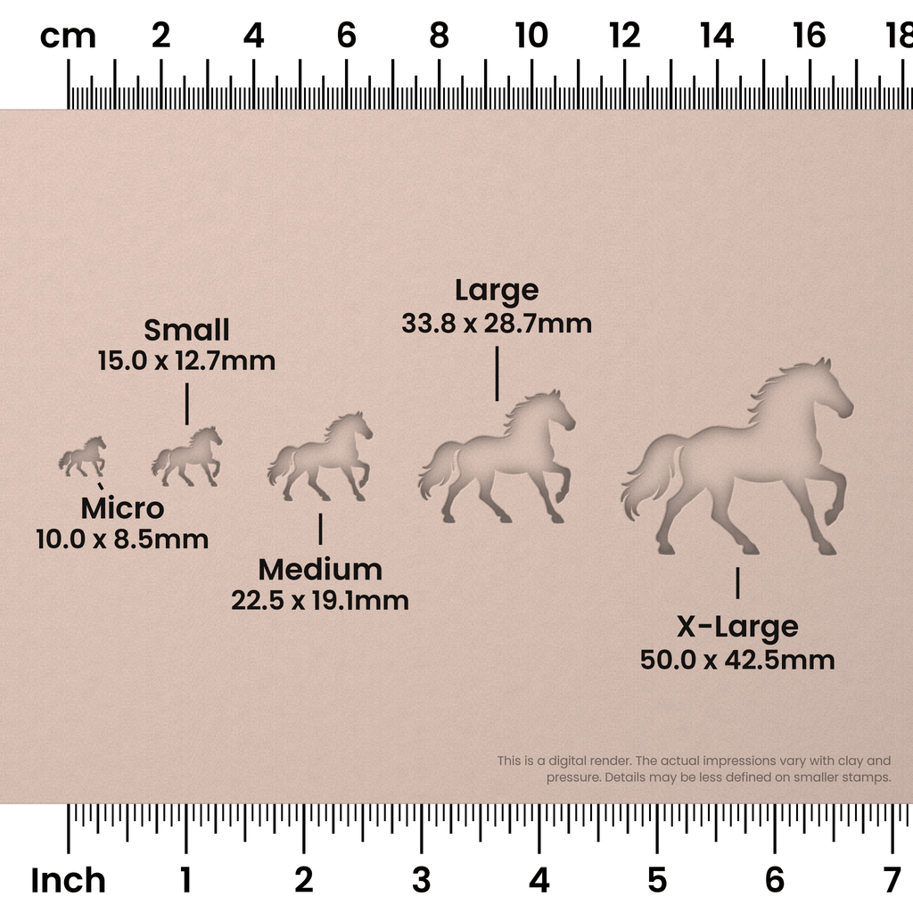 Running Stallion Horse Stamps