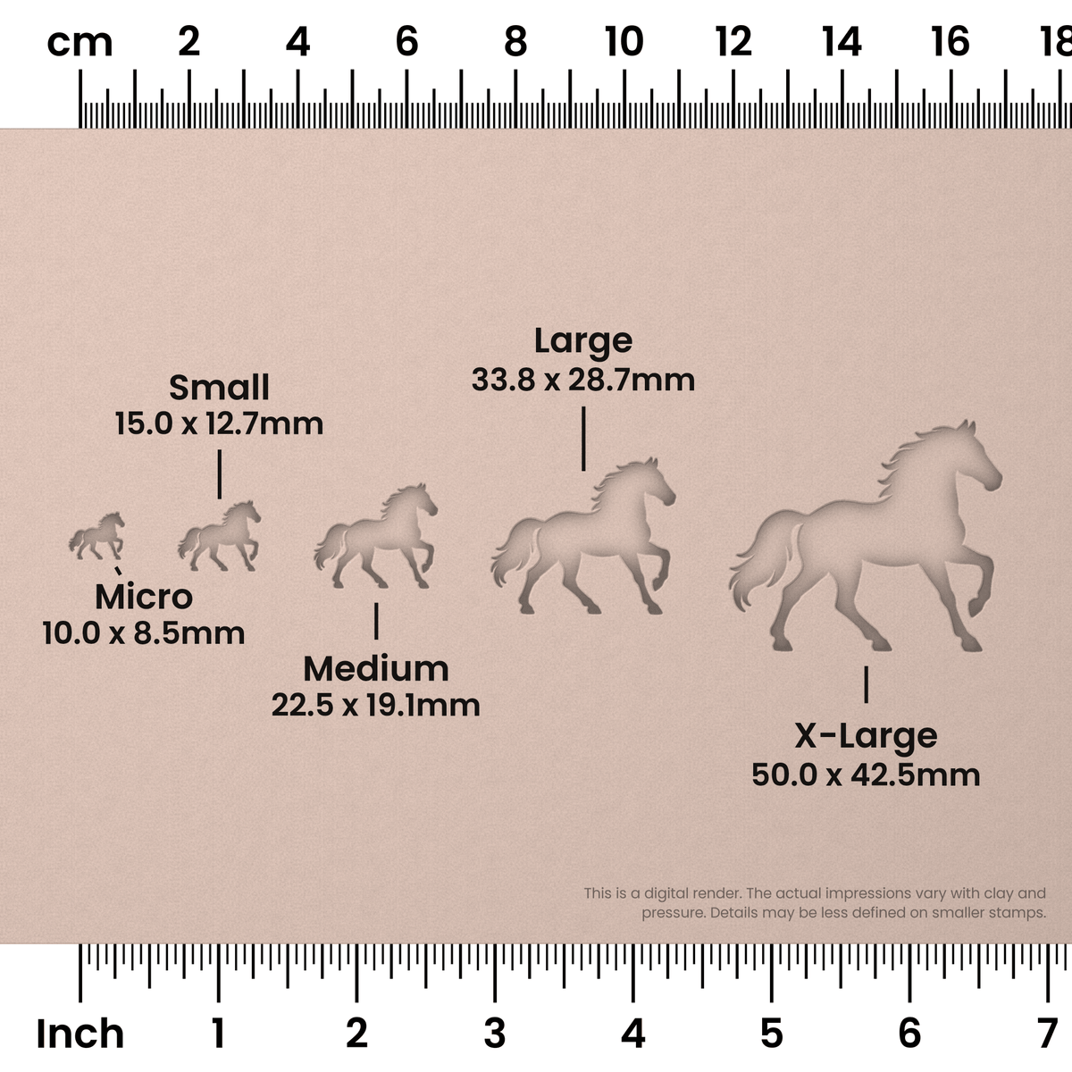 Running Stallion Horse Stamps