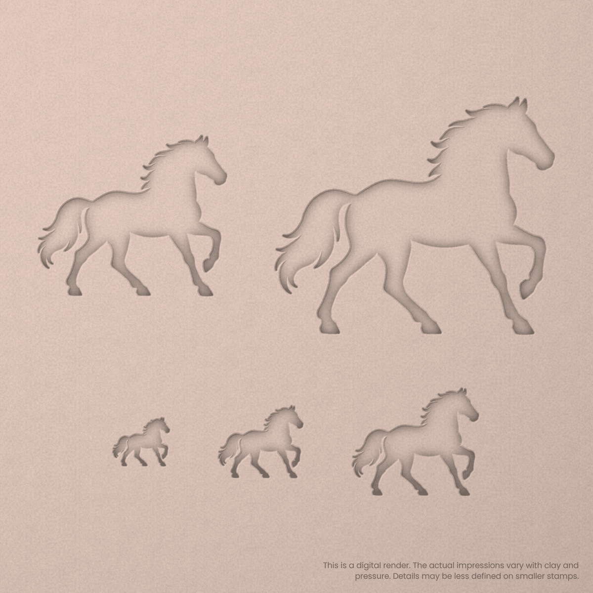 Running Stallion Horse Stamps