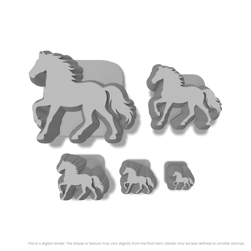 Running Stallion Horse Stamps