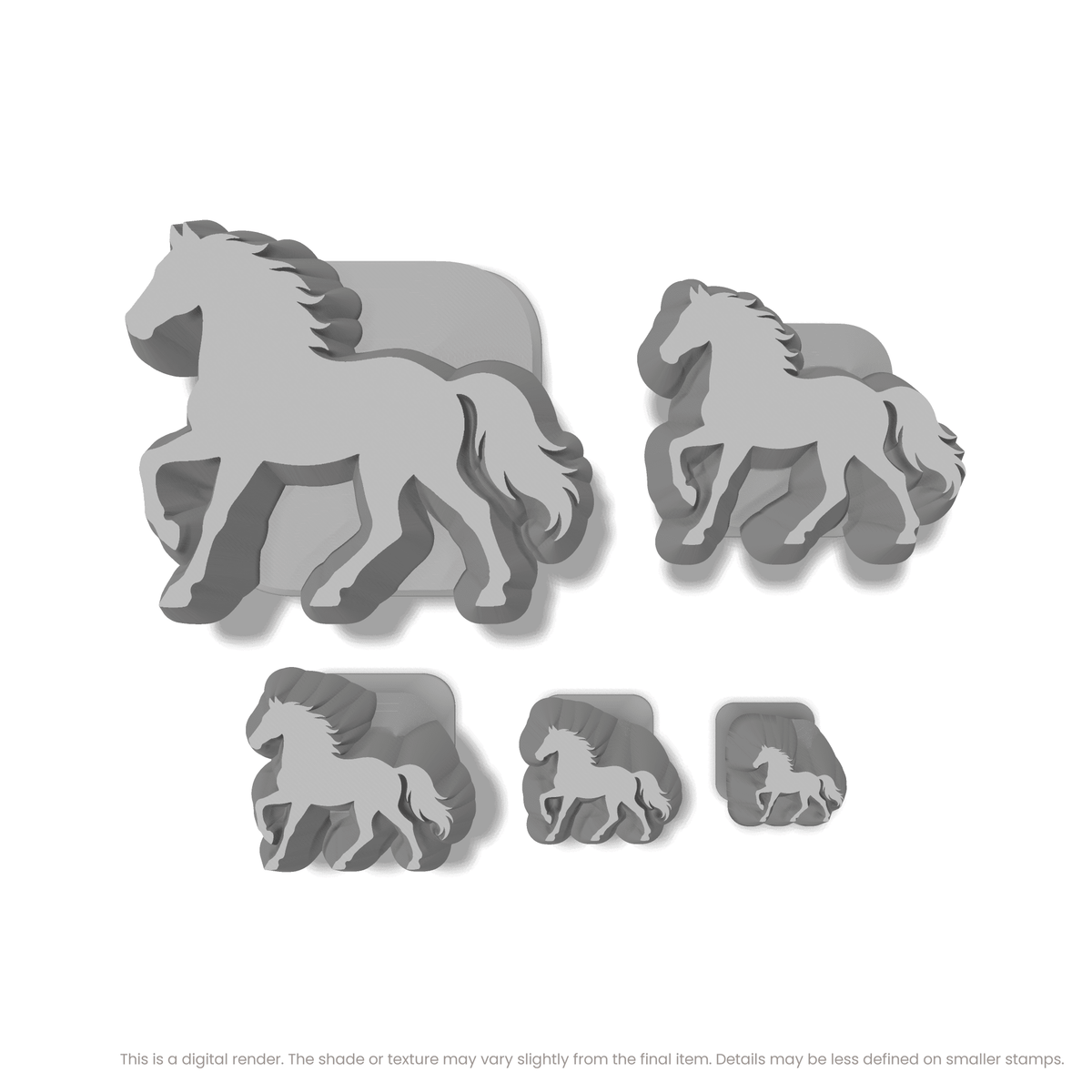 Running Stallion Horse Stamps