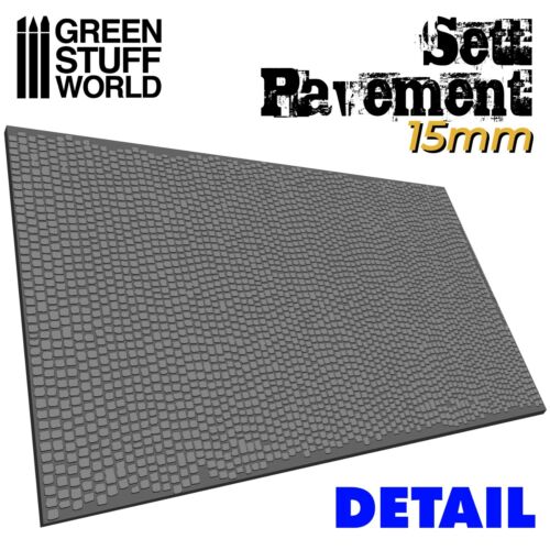 Green Stuff World: 15mm Textured Rolling Pin - Sett Pavement