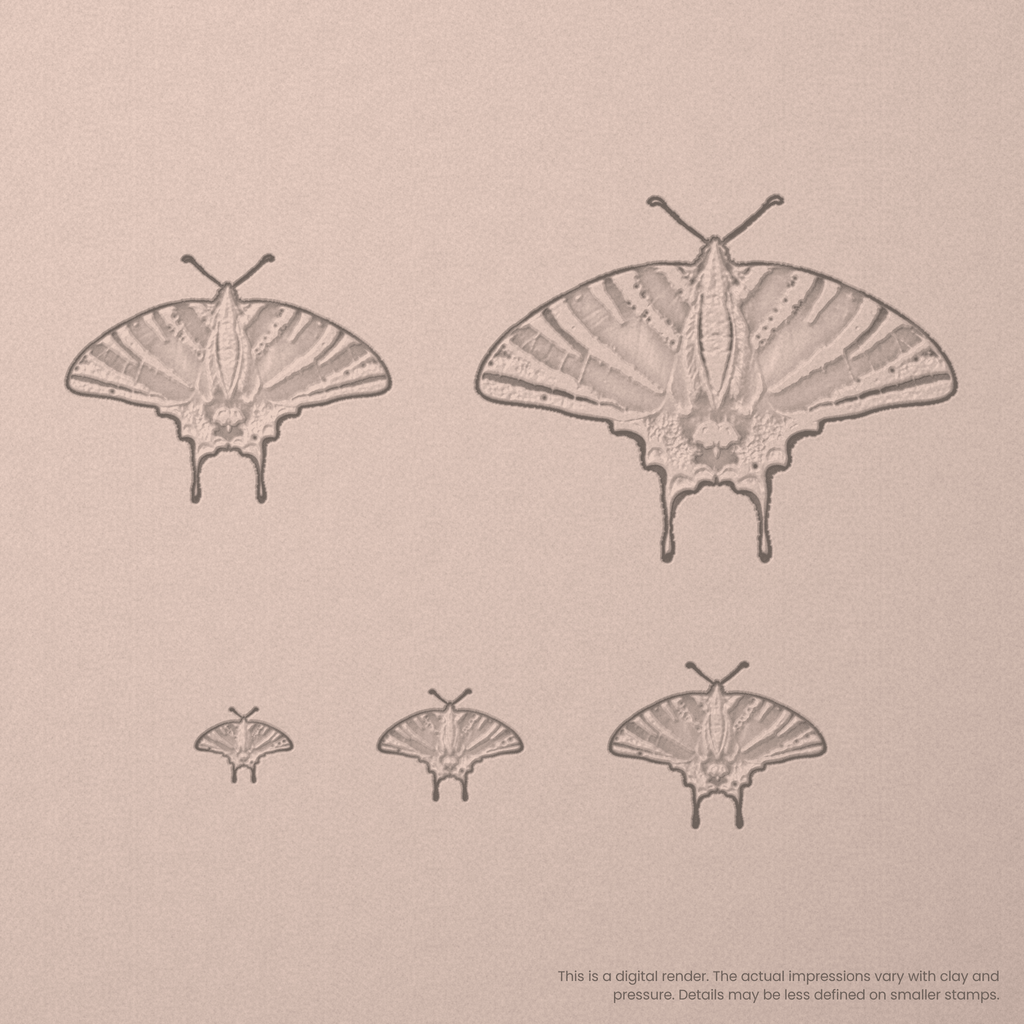 Scarce Swallowtail Butterfly Stamps - Photo Textured