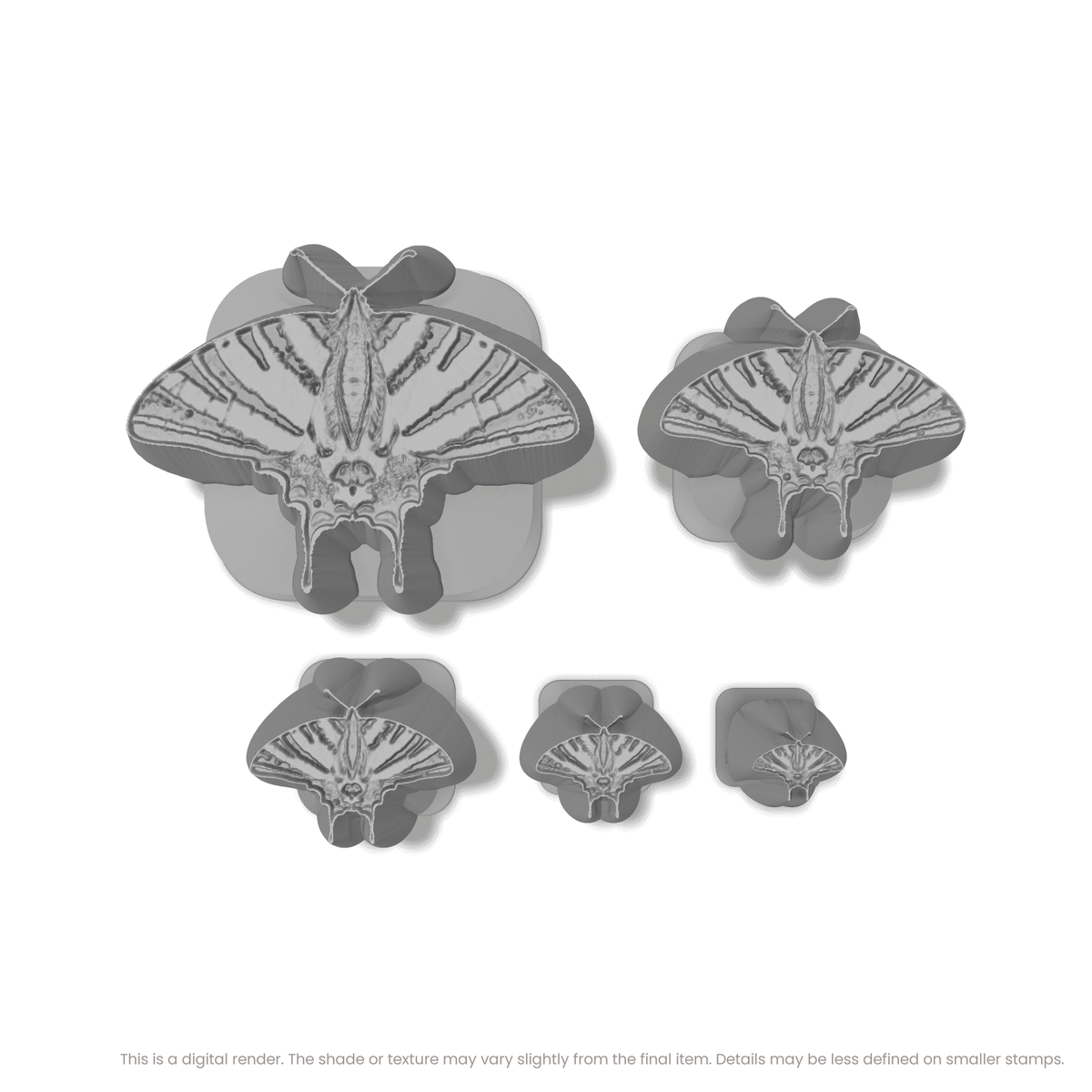 Scarce Swallowtail Butterfly Stamps - Photo Textured
