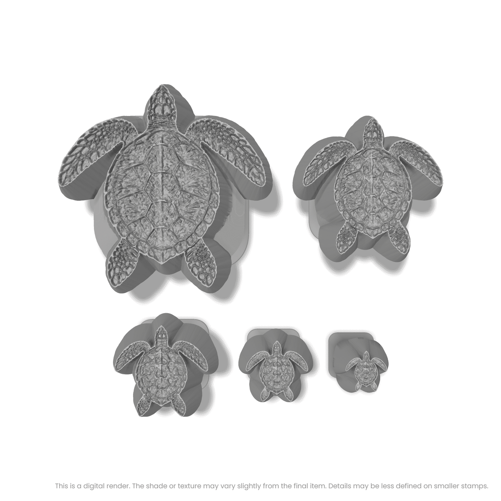 Sea Turtle Stamps - Photo Textured