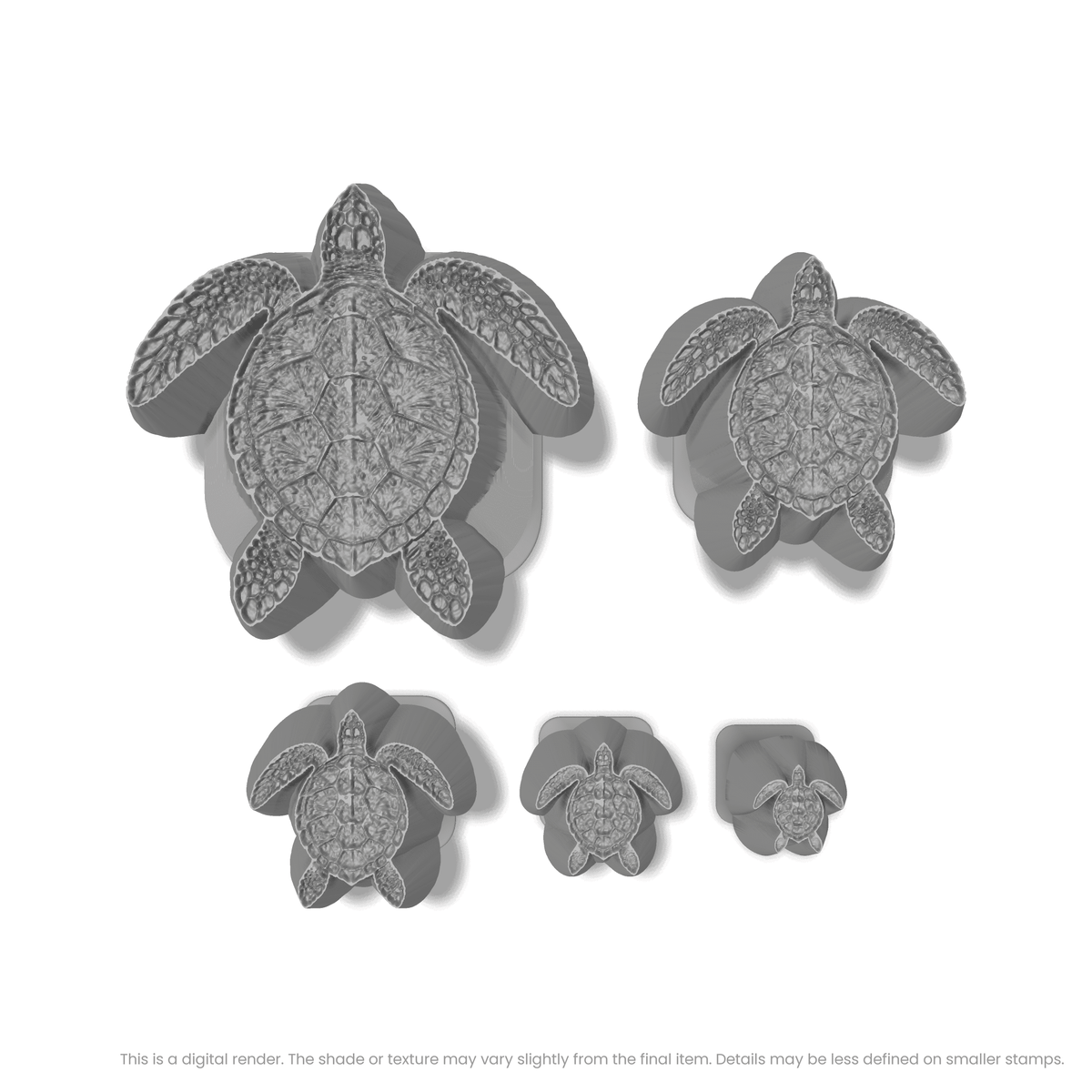 Sea Turtle Stamps - Photo Textured