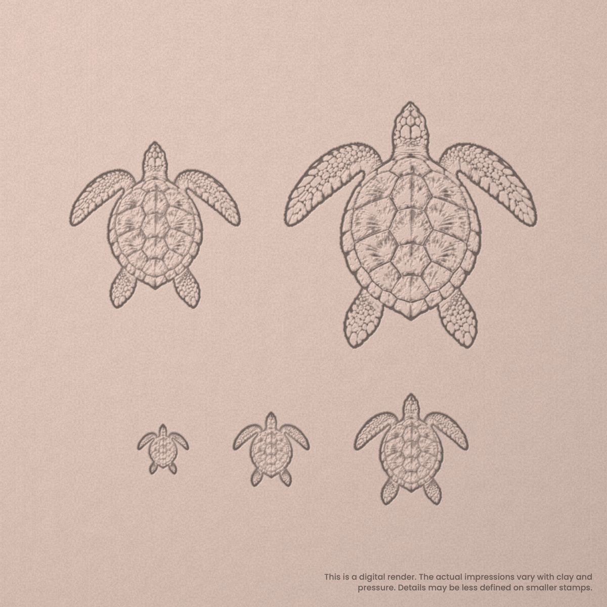 Sea Turtle Stamps - Photo Textured