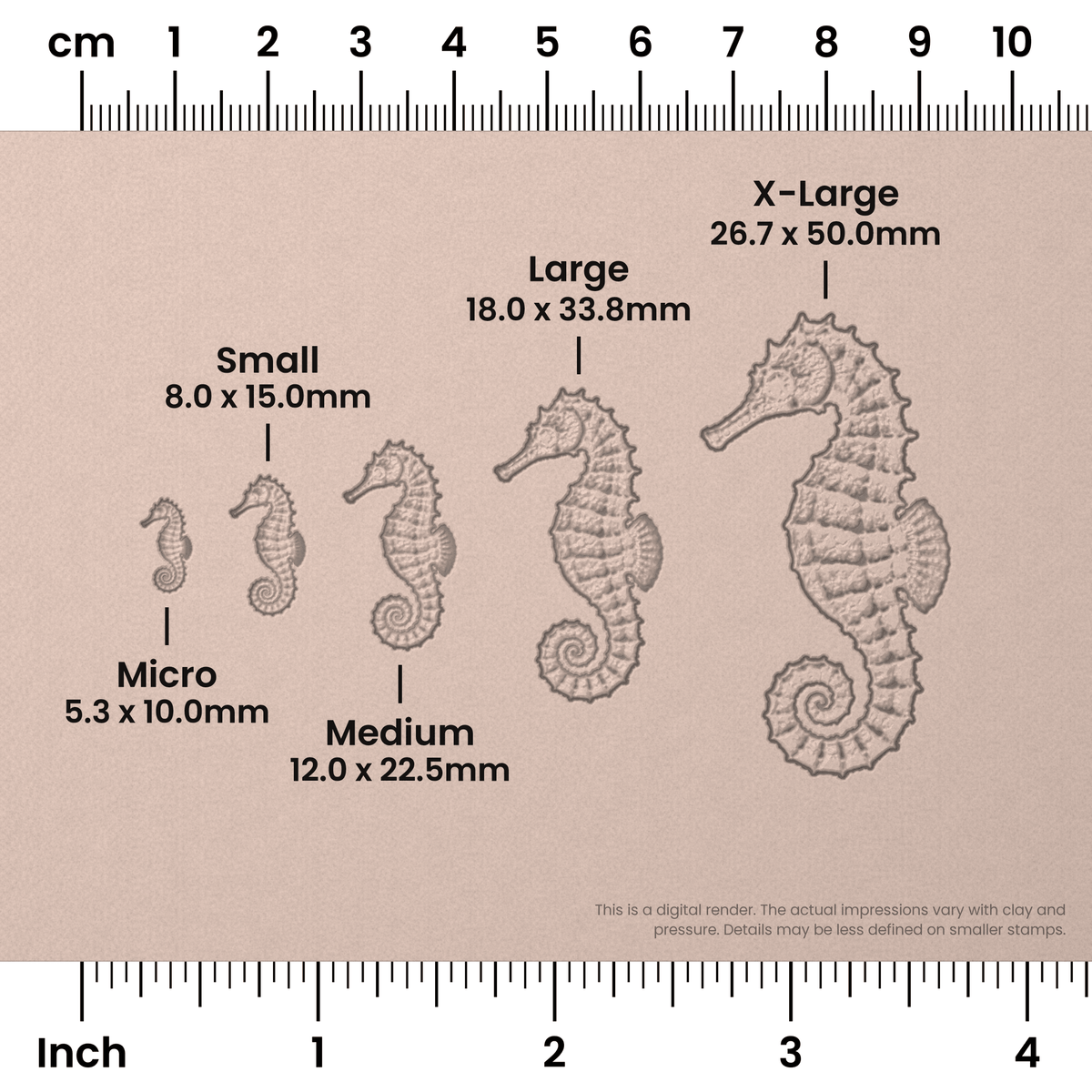 Seahorse Stamps - Photo Textured