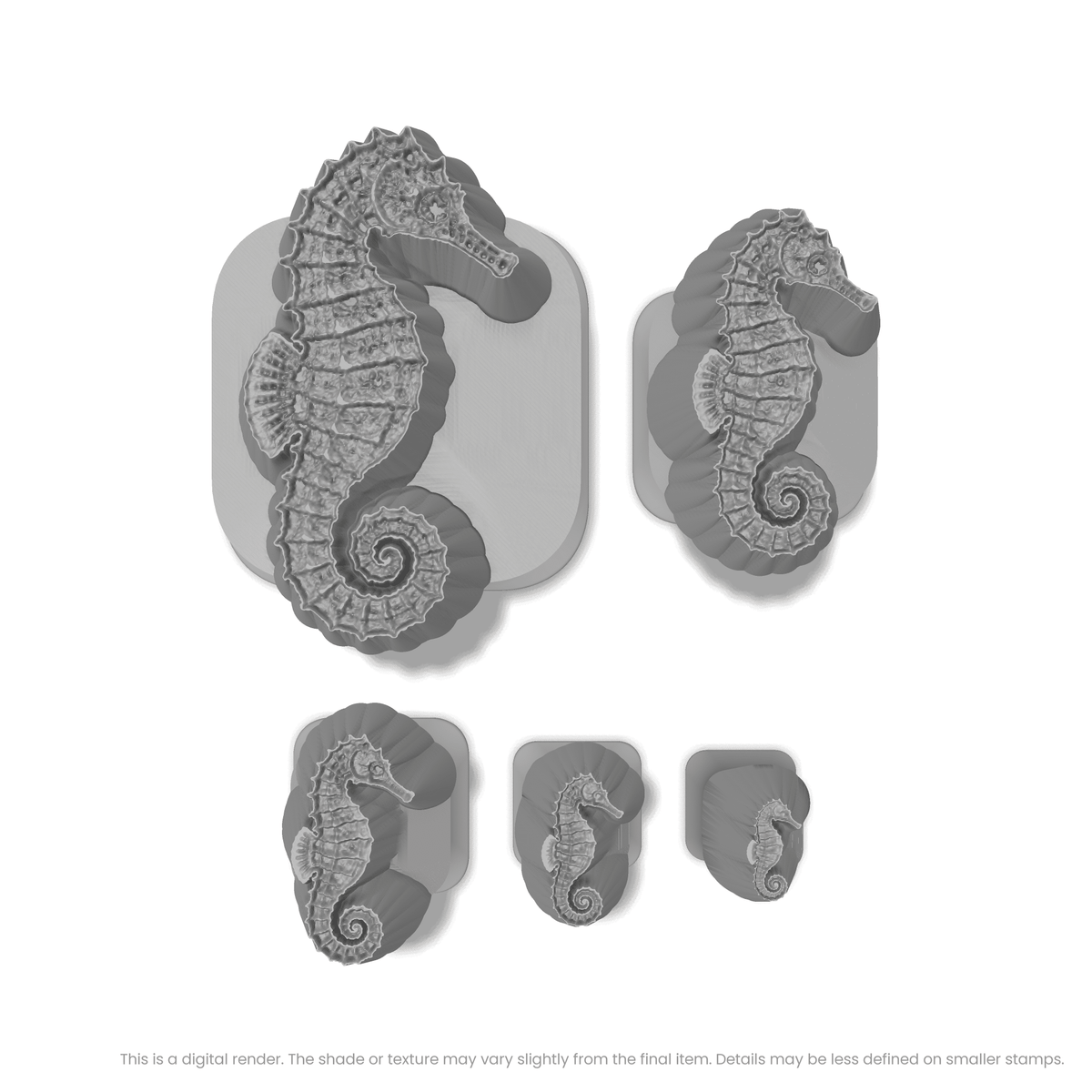 Seahorse Stamps - Photo Textured