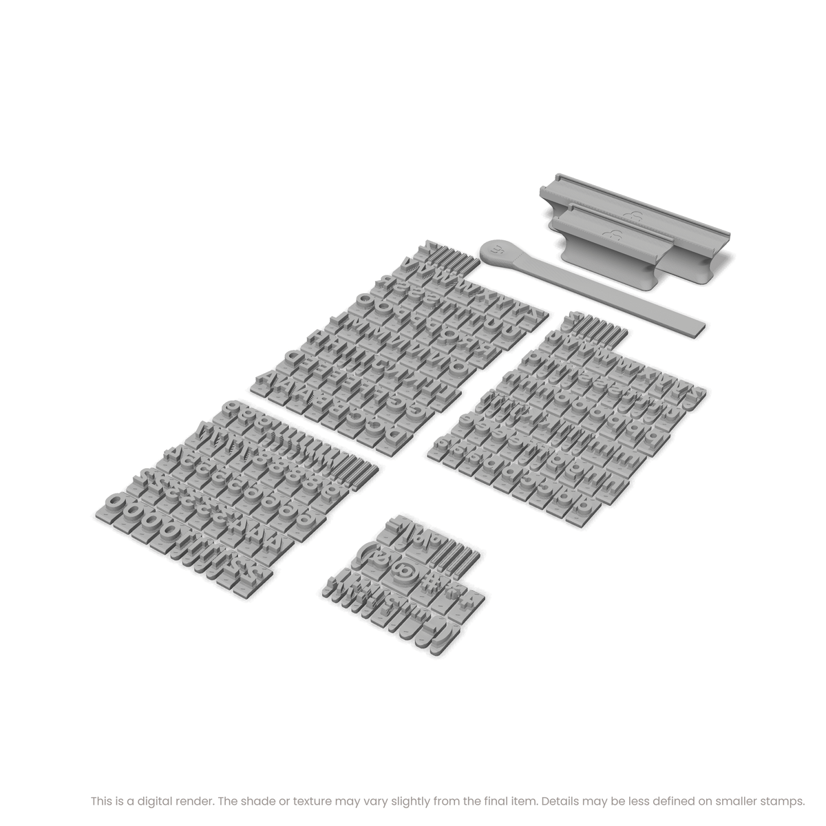 Sora | Font Rail Stamp Sets | Letters, Numbers, and Symbols