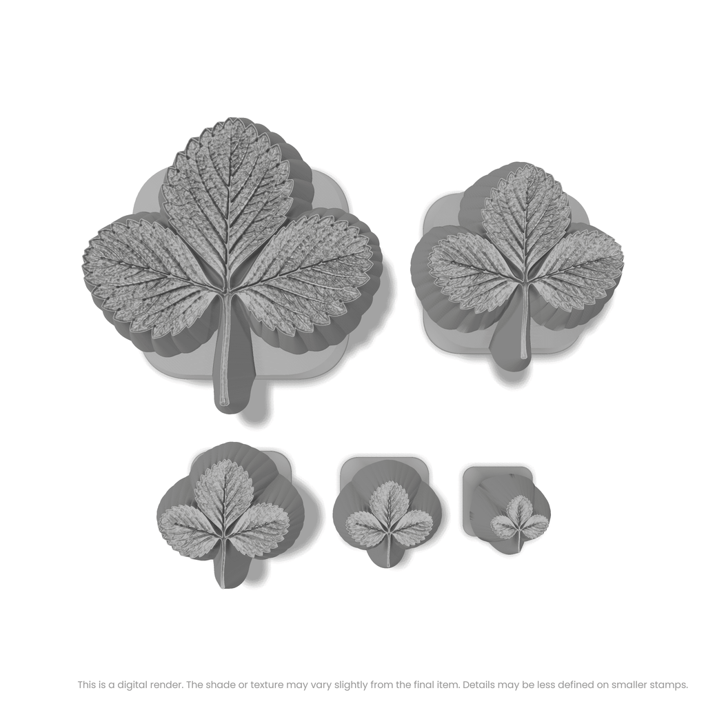 Strawberry Leaf Stamps - Photo Textured