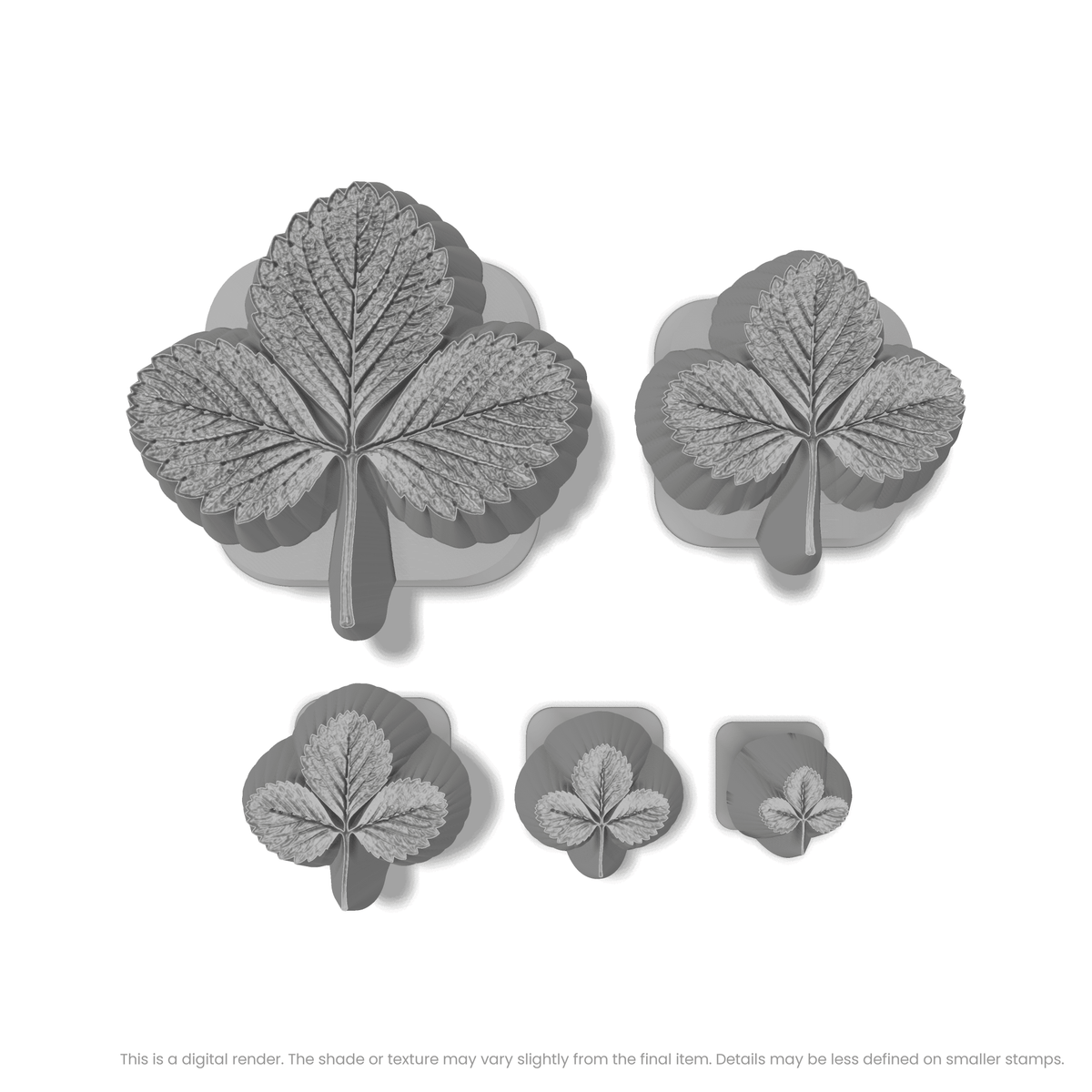 Strawberry Leaf Stamps - Photo Textured