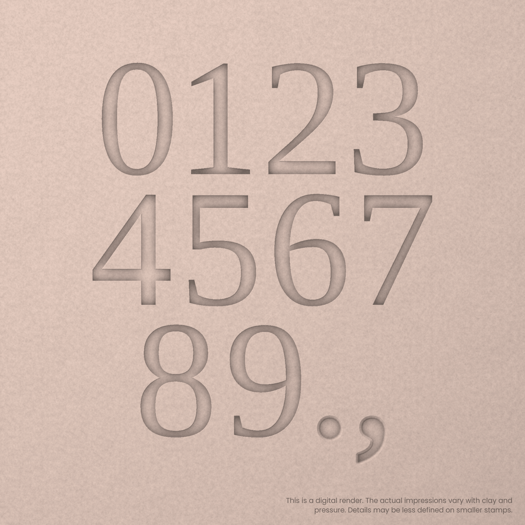 Tinos | Font Rail Stamp Sets | Letters, Numbers, and Symbols