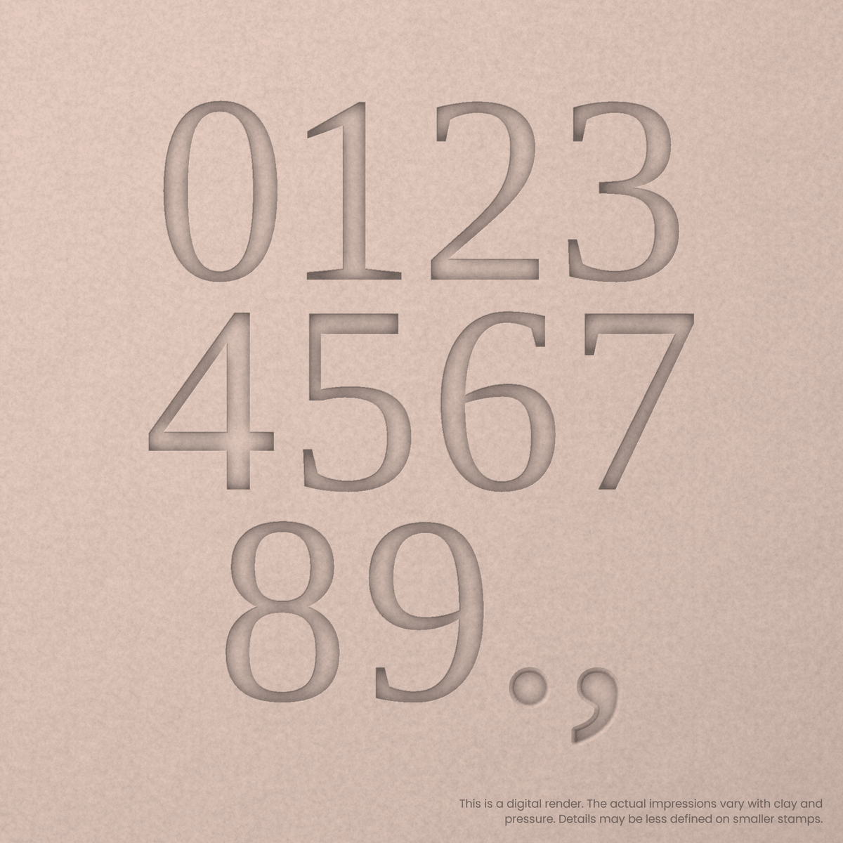 Tinos | Font Rail Stamp Sets | Letters, Numbers, and Symbols