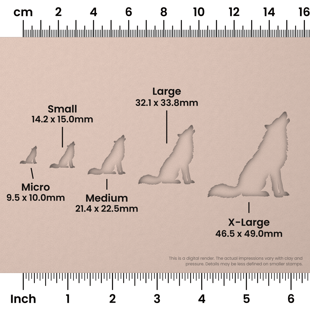 Wolf Howling While Sitting Stamps