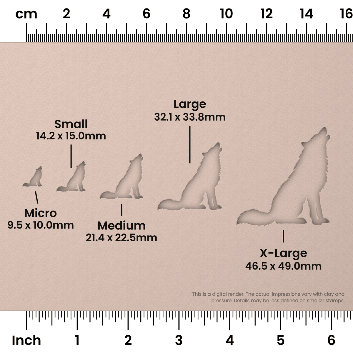 Wolf Howling While Sitting Stamps