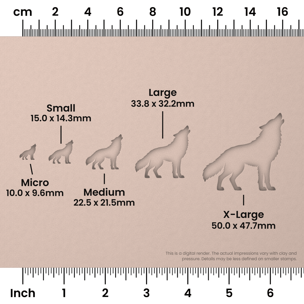 Wolf Howling While Standing Stamps