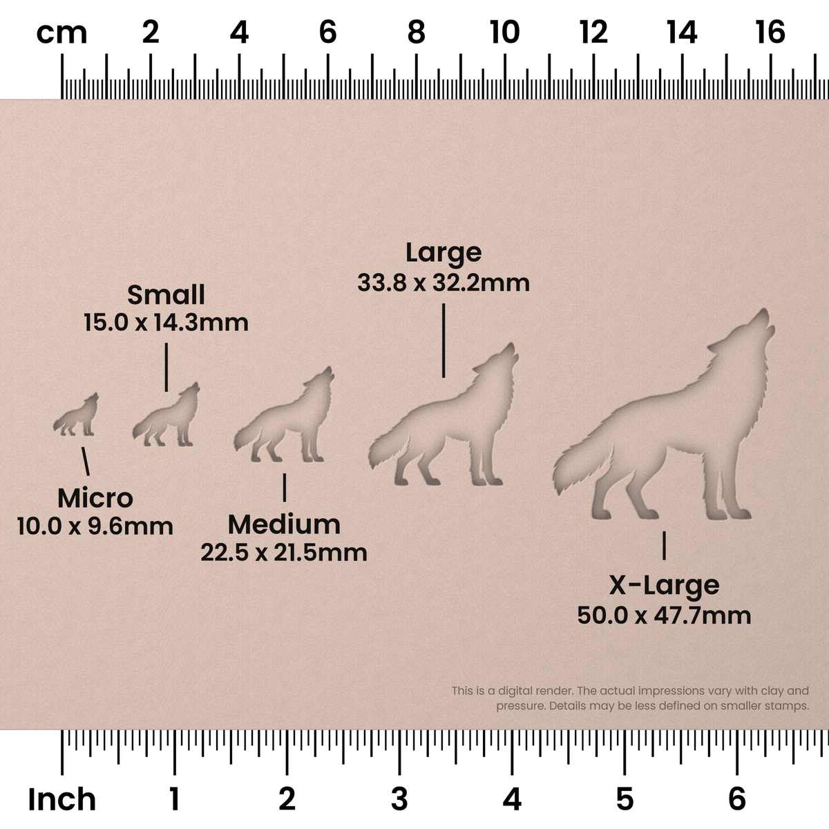 Wolf Howling While Standing Stamps