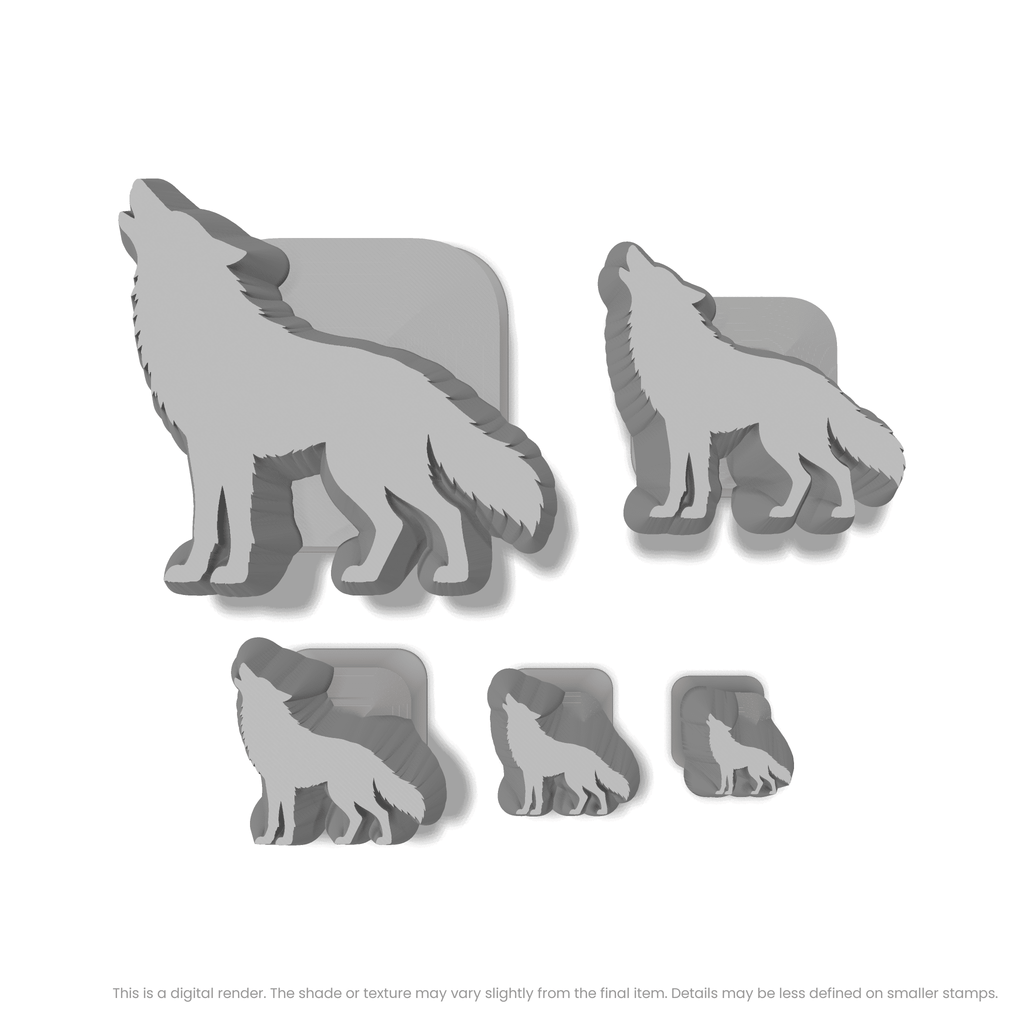 Wolf Howling While Standing Stamps
